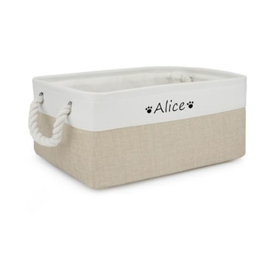 Personalized Name Box - Dog Toy Basket, Dog Toy Bin