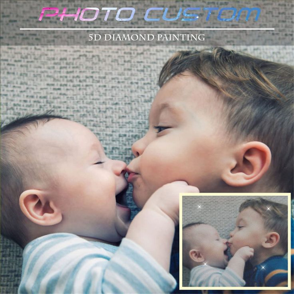 Photo Mosaic Print - HUACAN Customized Photo 5D Diy Diamond