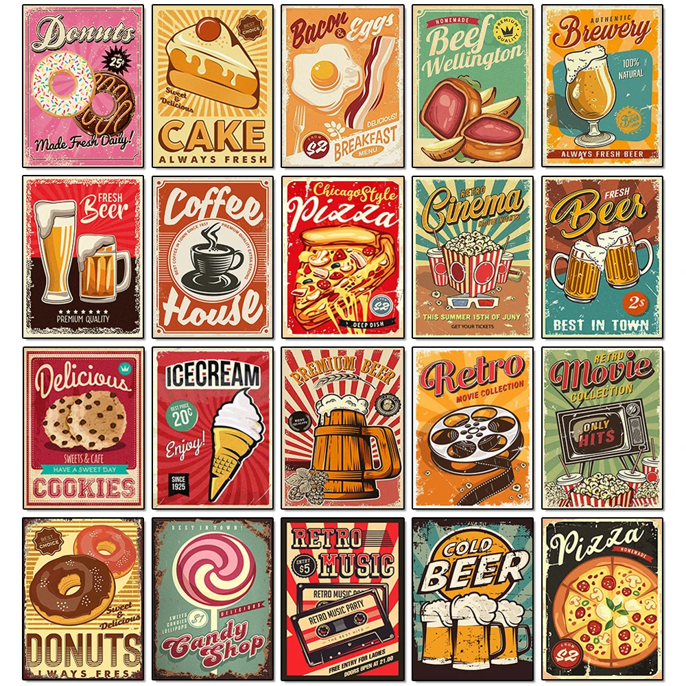 Photo Mosaic Print - 5D Diamond Painting Food Poster Diamond