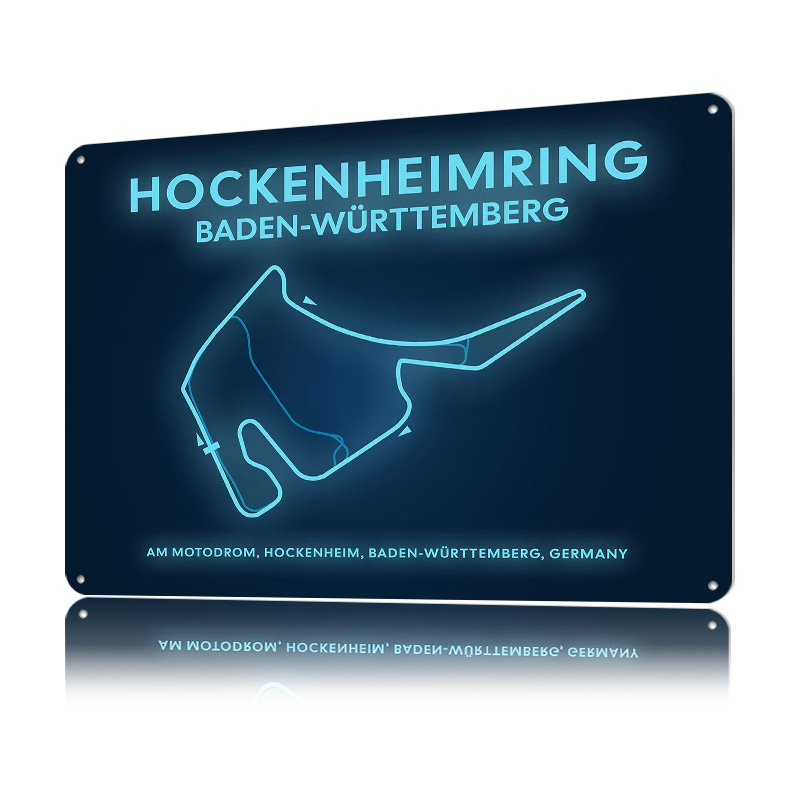 Hockenheimring Circuit Neon Ma - Custom Map Poster 评论和价格
