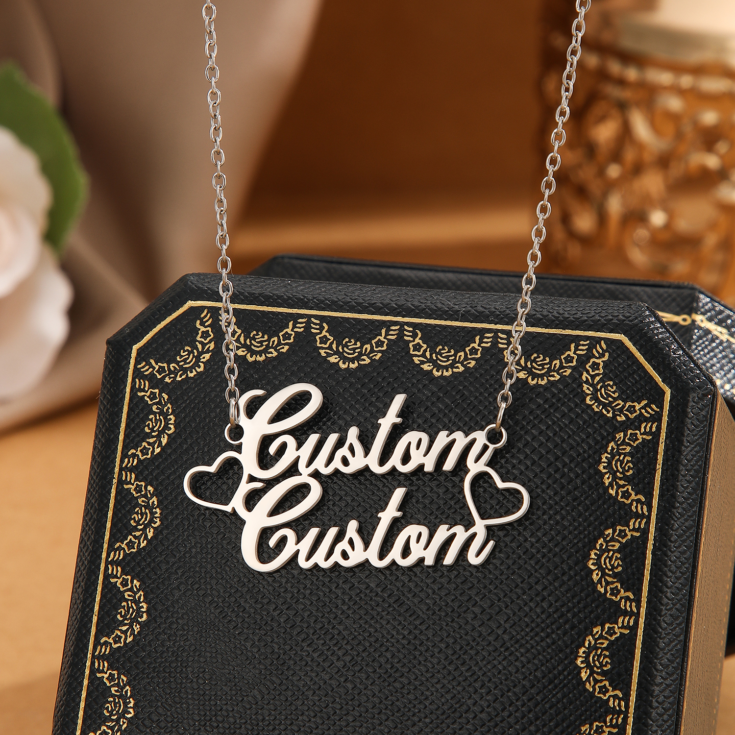 1pc Stainless Steel Customized - Name Necklace Custom 评论和价格