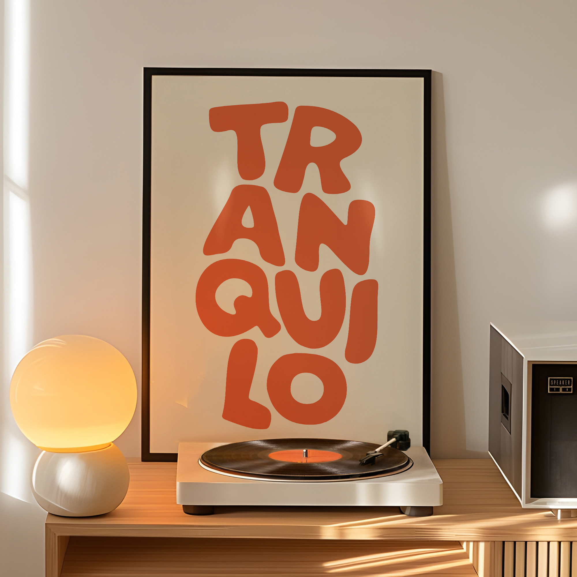 Boho Tranquilo Orange Cream Re - Custom Map Poster 评论和价格