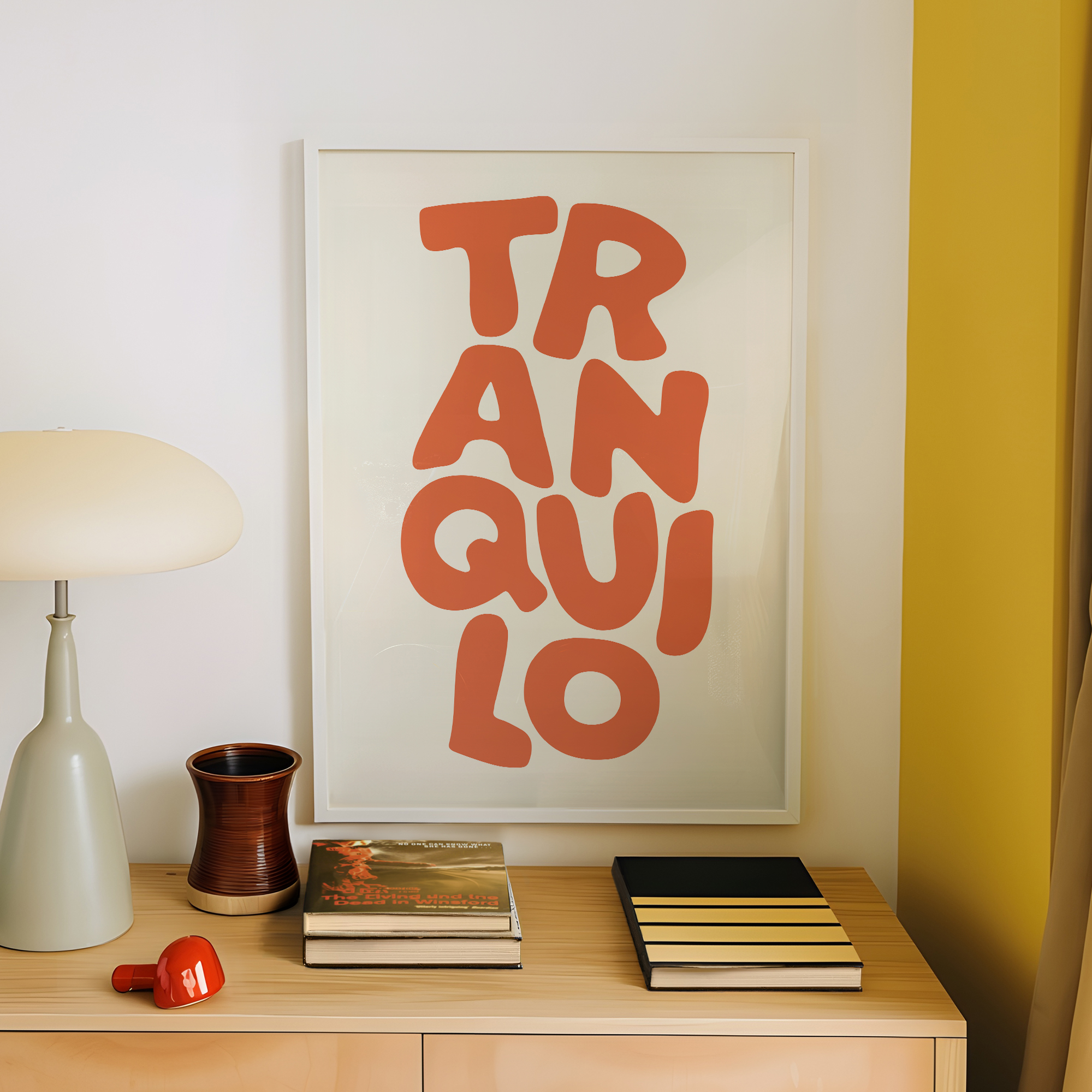 Boho Tranquilo Orange Cream Re - Custom Map Poster 评论和价格