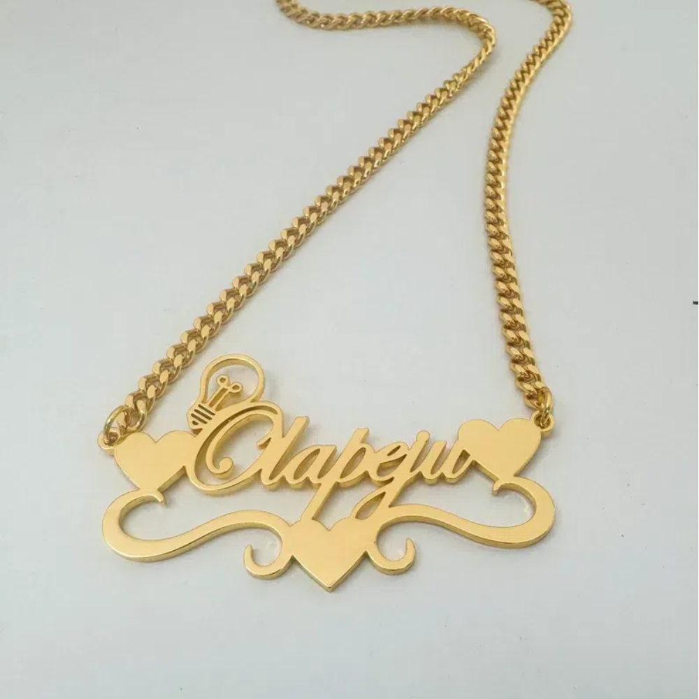 Handcrafted Gold Color Name Ne - Name Necklace Custom 评论和价格