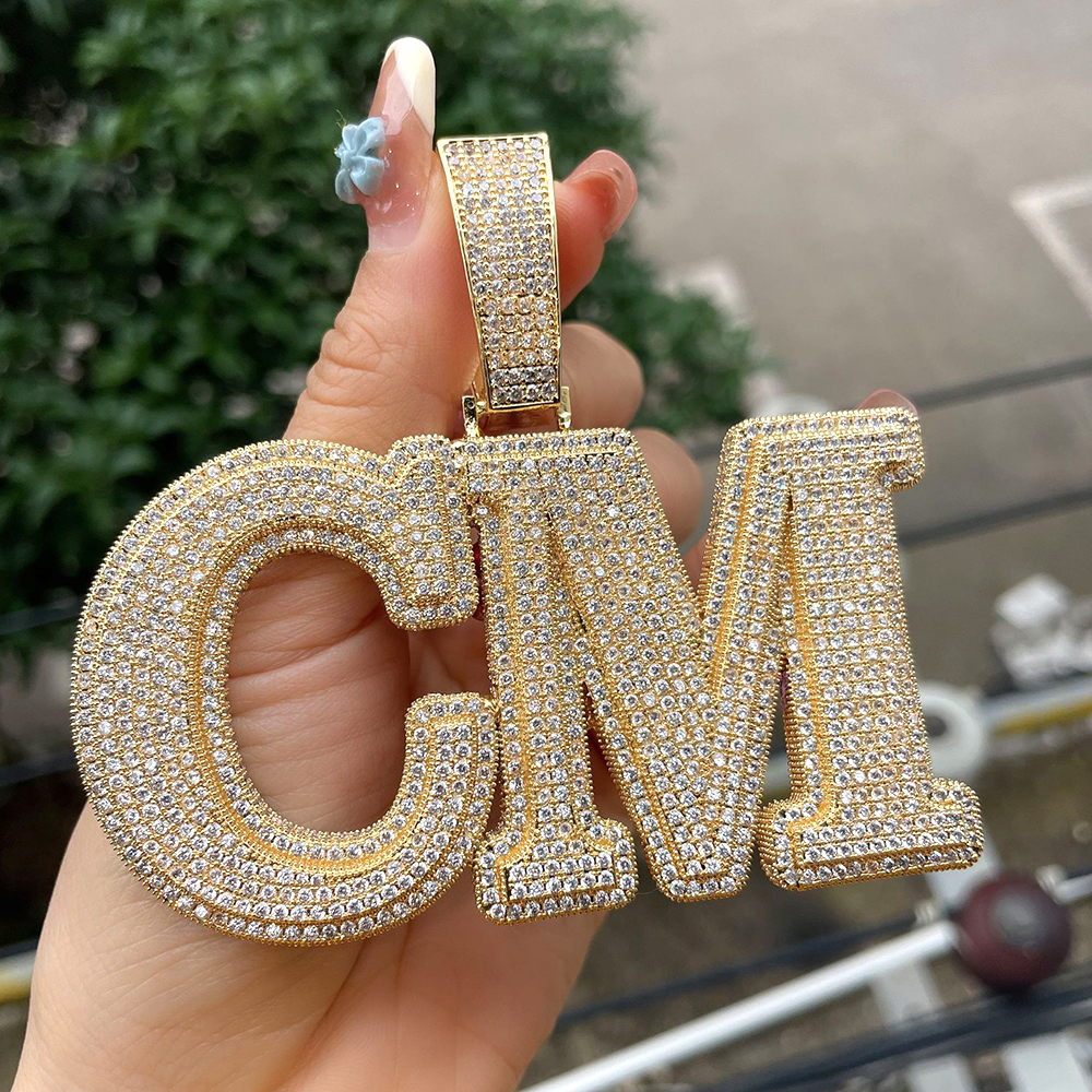 BIG Customized Name Letters Ic - Name Necklace Custom 评论和价格