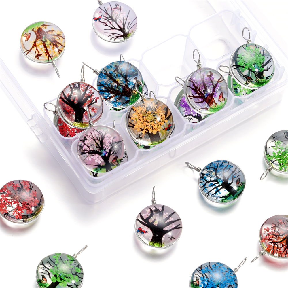 5pcs/lot 20x29mm Jewelry Cryst - Birth Flower Necklace 评论和价格