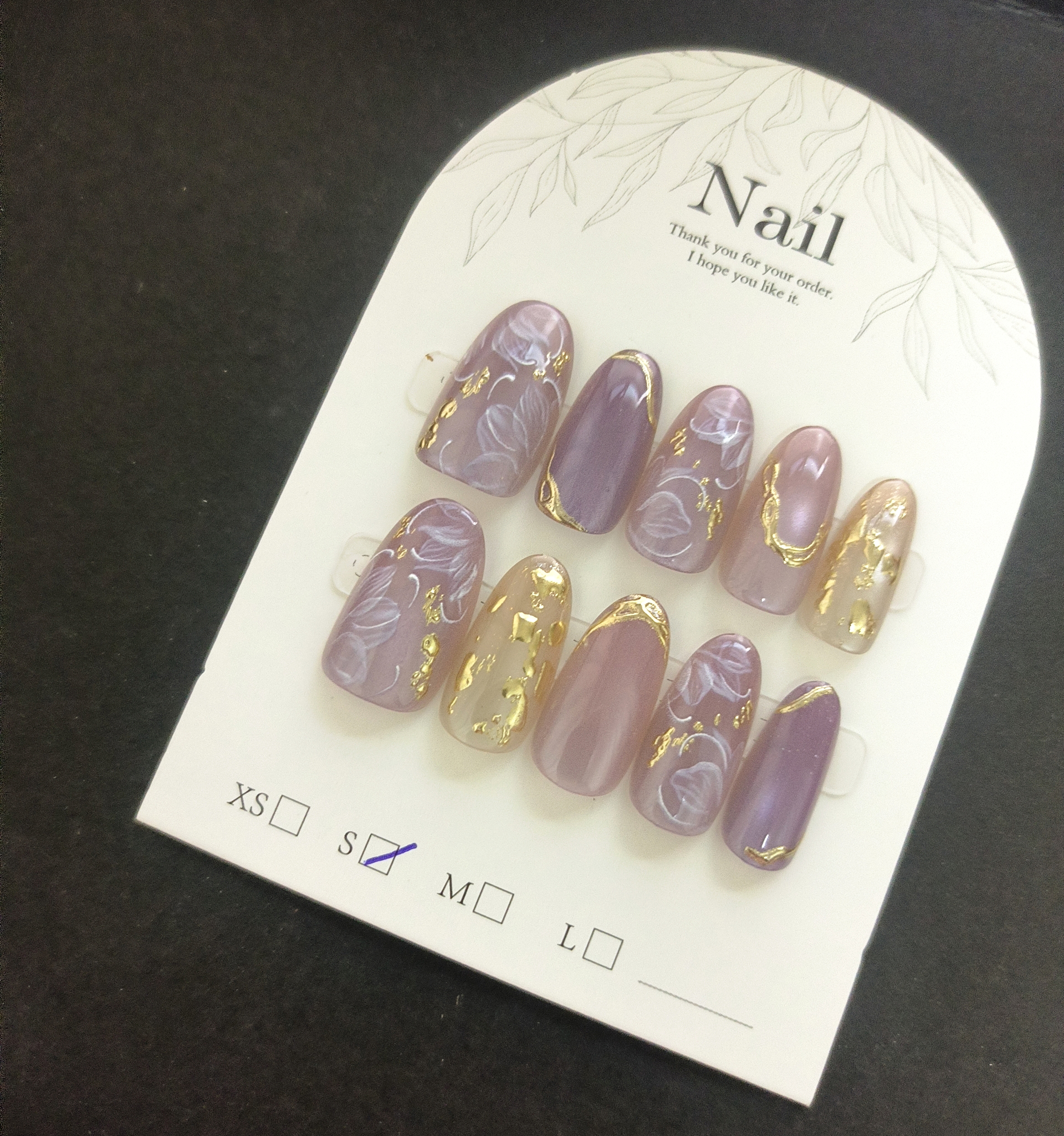 10pcs Handmade Press On Nails  - Pressed Flower Art 评论和价格