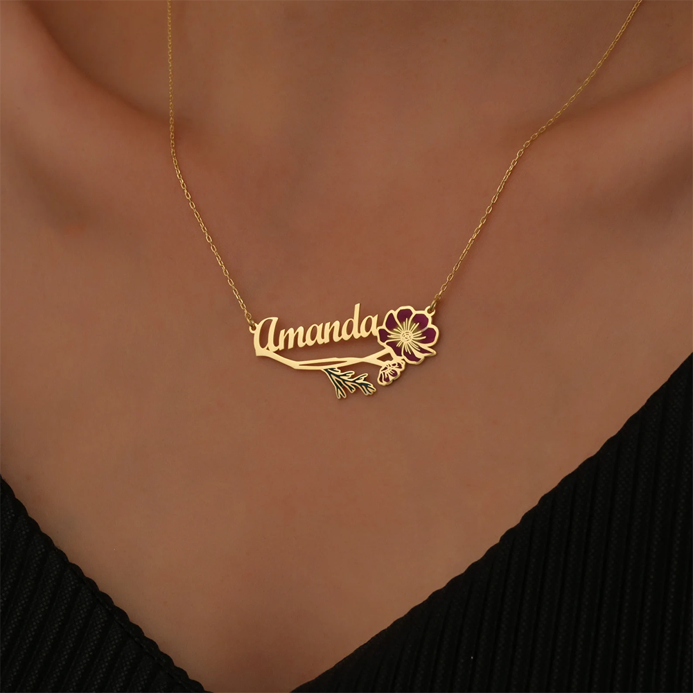 Personalized Colorfuls Birth F - Name Necklace Custom 评论和价格