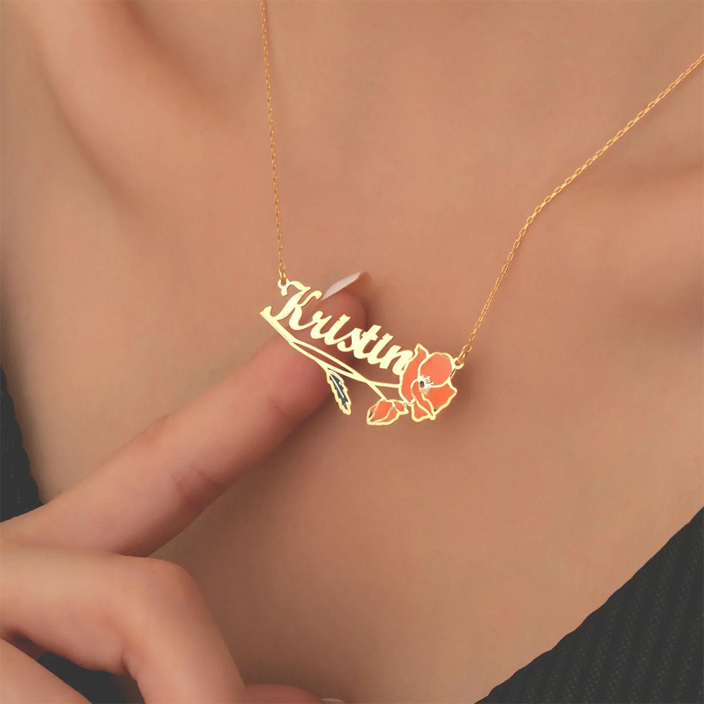 Personalized Colorfuls Birth F - Name Necklace Custom 评论和价格