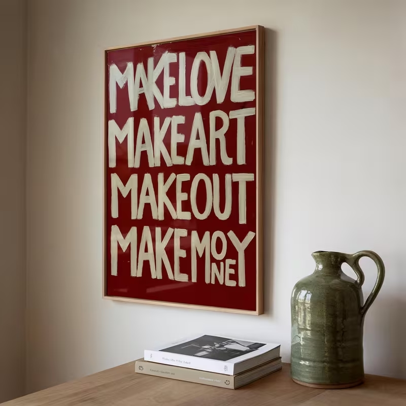 Modern,Retro Self Made Love Ki - Custom Map Poster 评论和价格