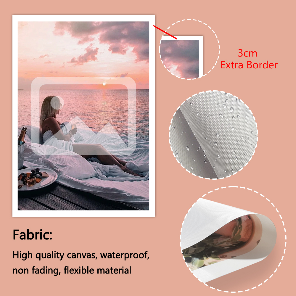1 customized photo canvas, opt - Engraved Wood Frame 评论和价格