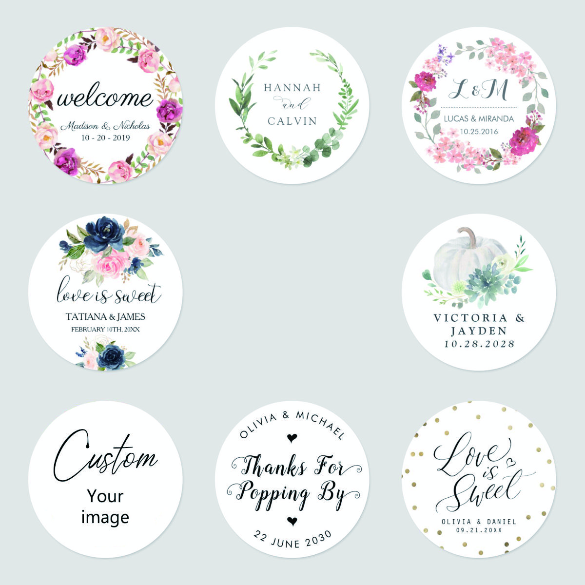 96 Pcs Personalized Round Circ - Personalised Candle Label 评论和价格