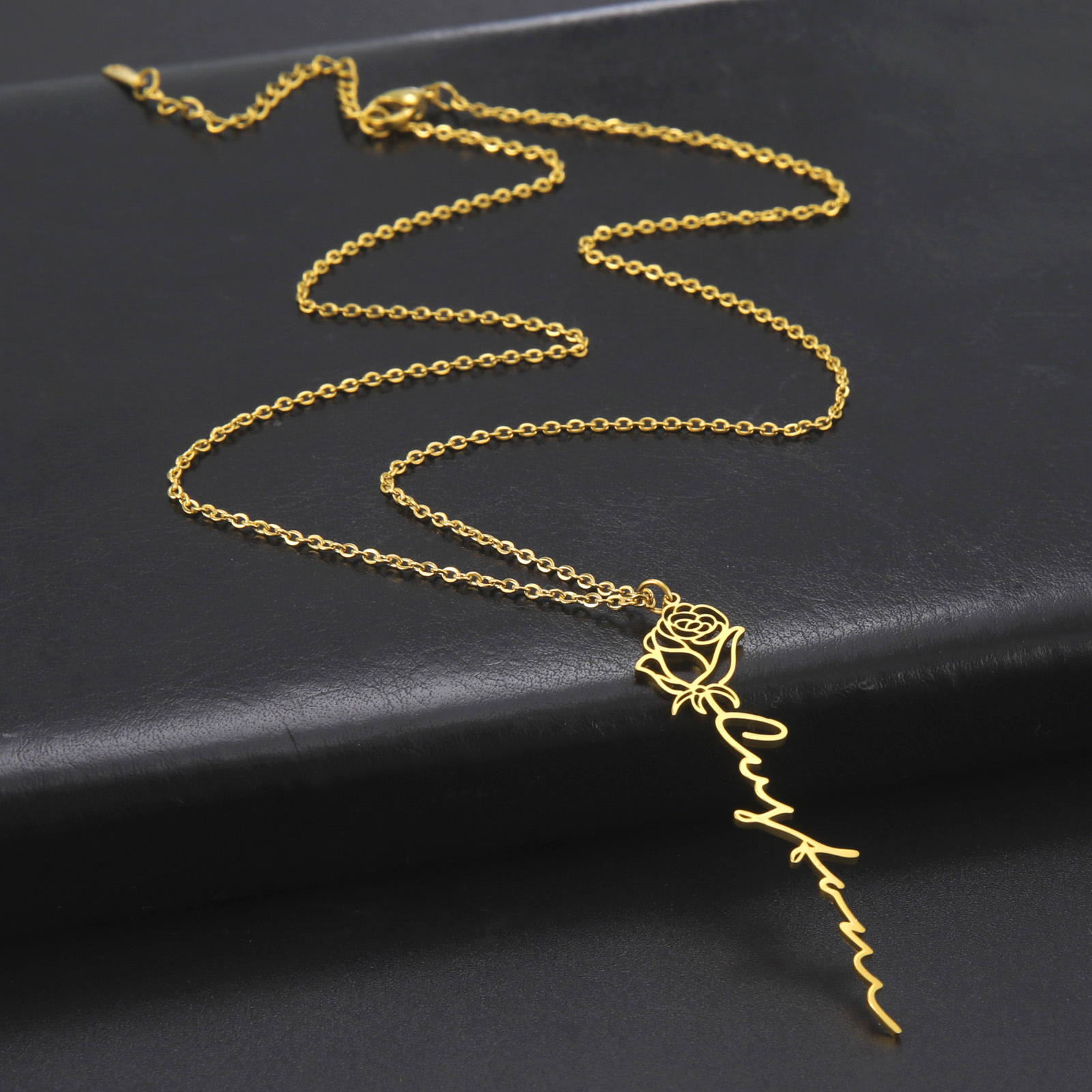 Sipuris Personalized Custom Na - Birth Flower Necklace 评论和价格