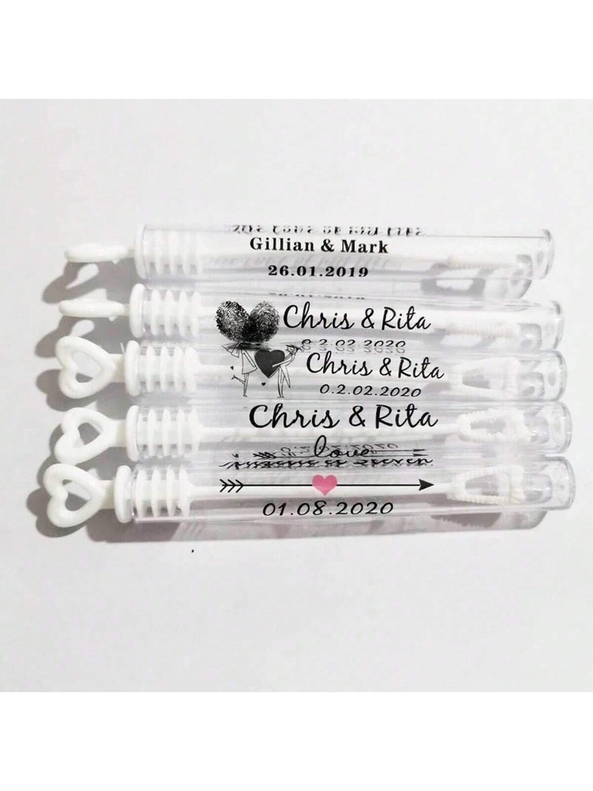 100 Wedding Bubble Tags Bubble - Personalised Candle Label 评论和价格