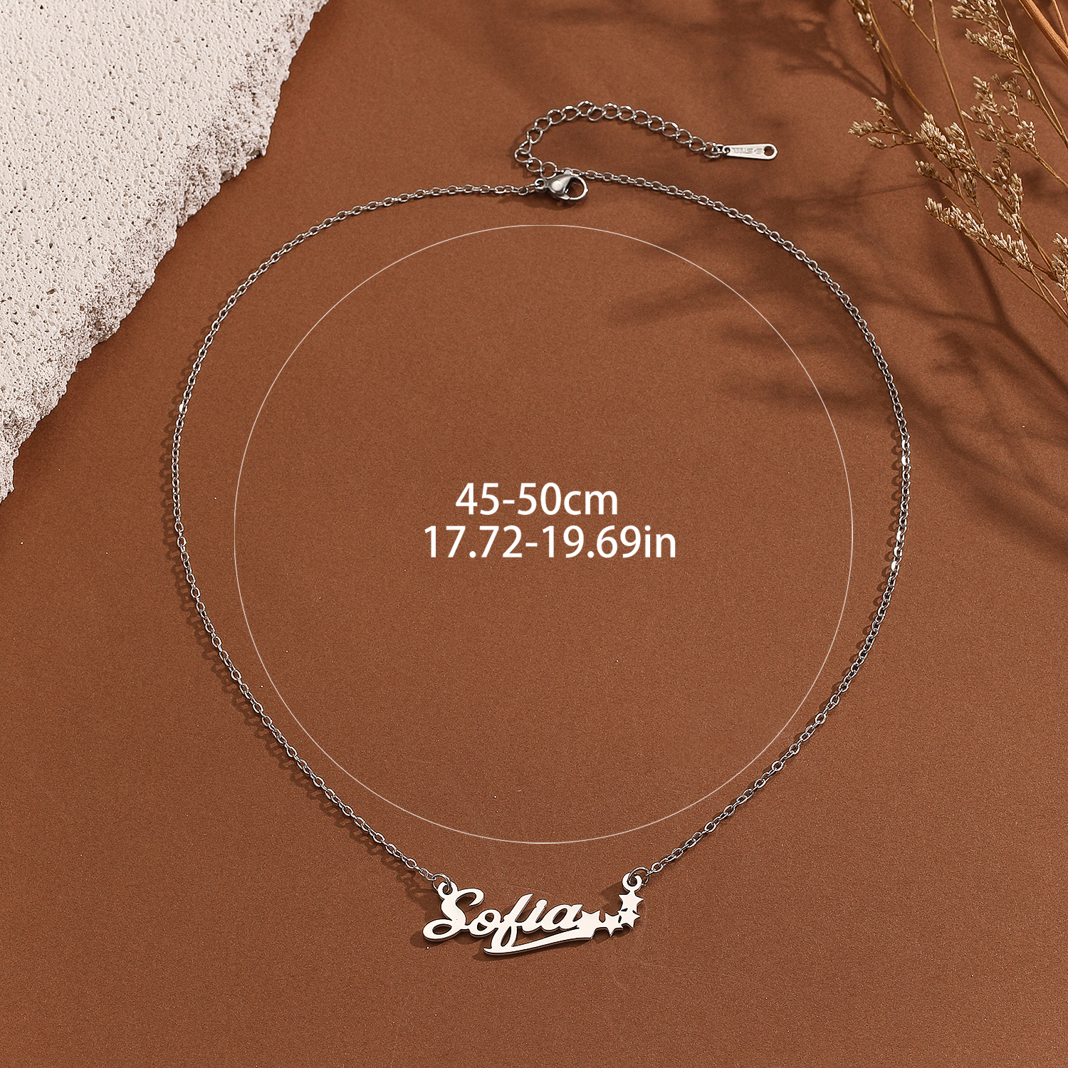 Stainless Steel Star Letter Pe - Name Necklace Custom 评论和价格