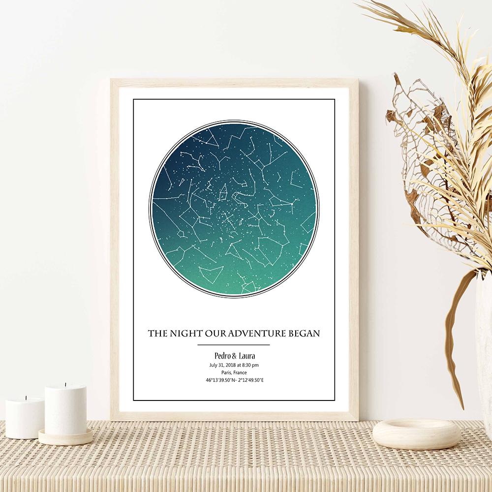 Personalized Star Map Poster B - Custom Star Map 评论和价格