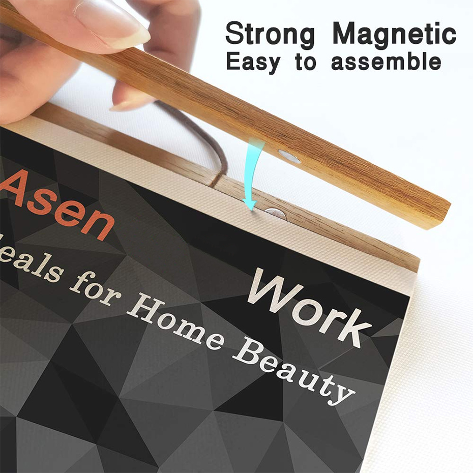 1PC Magnetic Wooden Picture Ha - Engraved Wood Frame 评论和价格