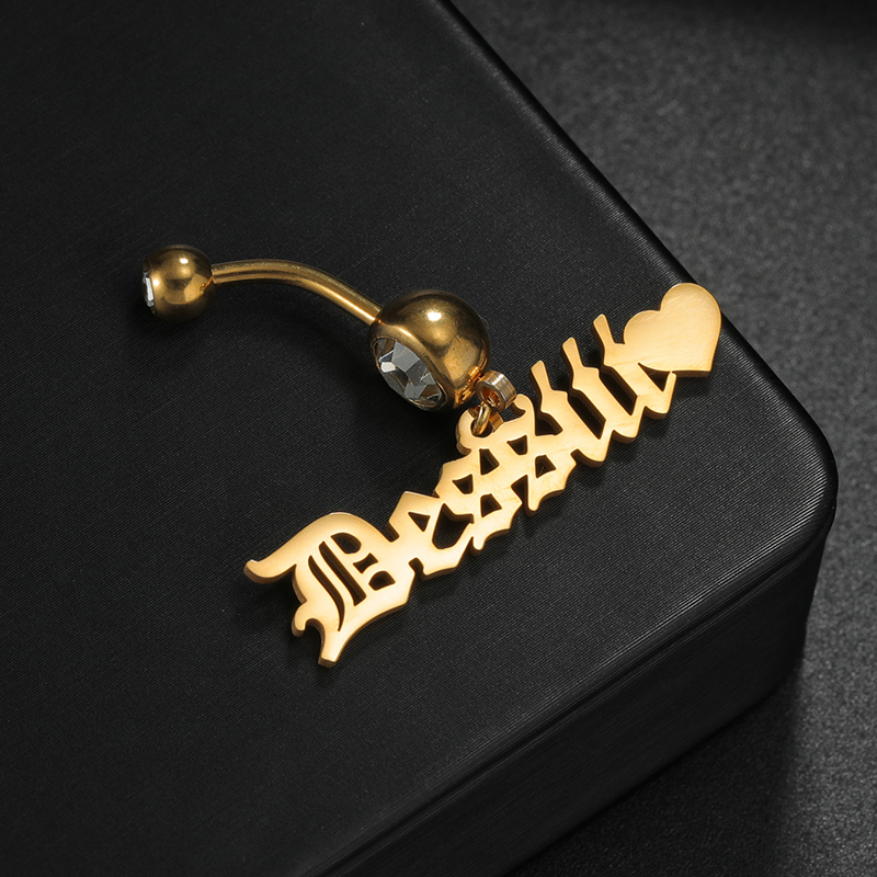 Letdiffery Custom Name Belly B - Initial Ring Custom 评论和价格