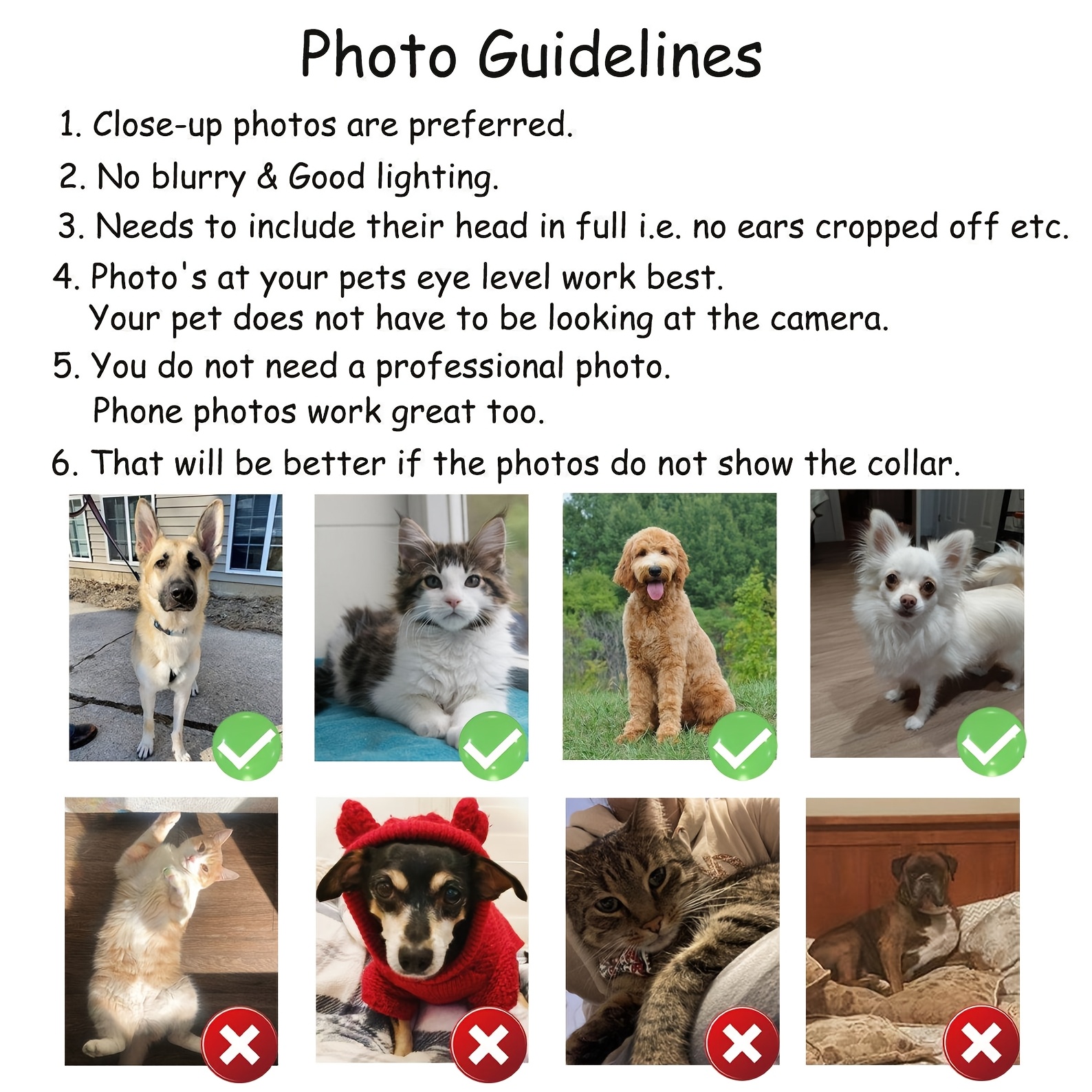 1PC 2D Flat Metal Tin Sign Cus - Pet Portrait Custom 评论和价格