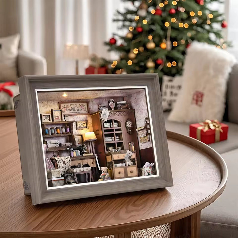 DIY Book Nook Kit 3D Miniature - Engraved Wood Frame 评论和价格
