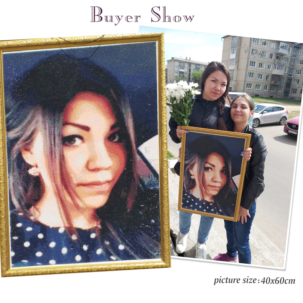 HUACAN 5d Diy Diamond Mosaic C - Photo Mosaic Print 评论和价格