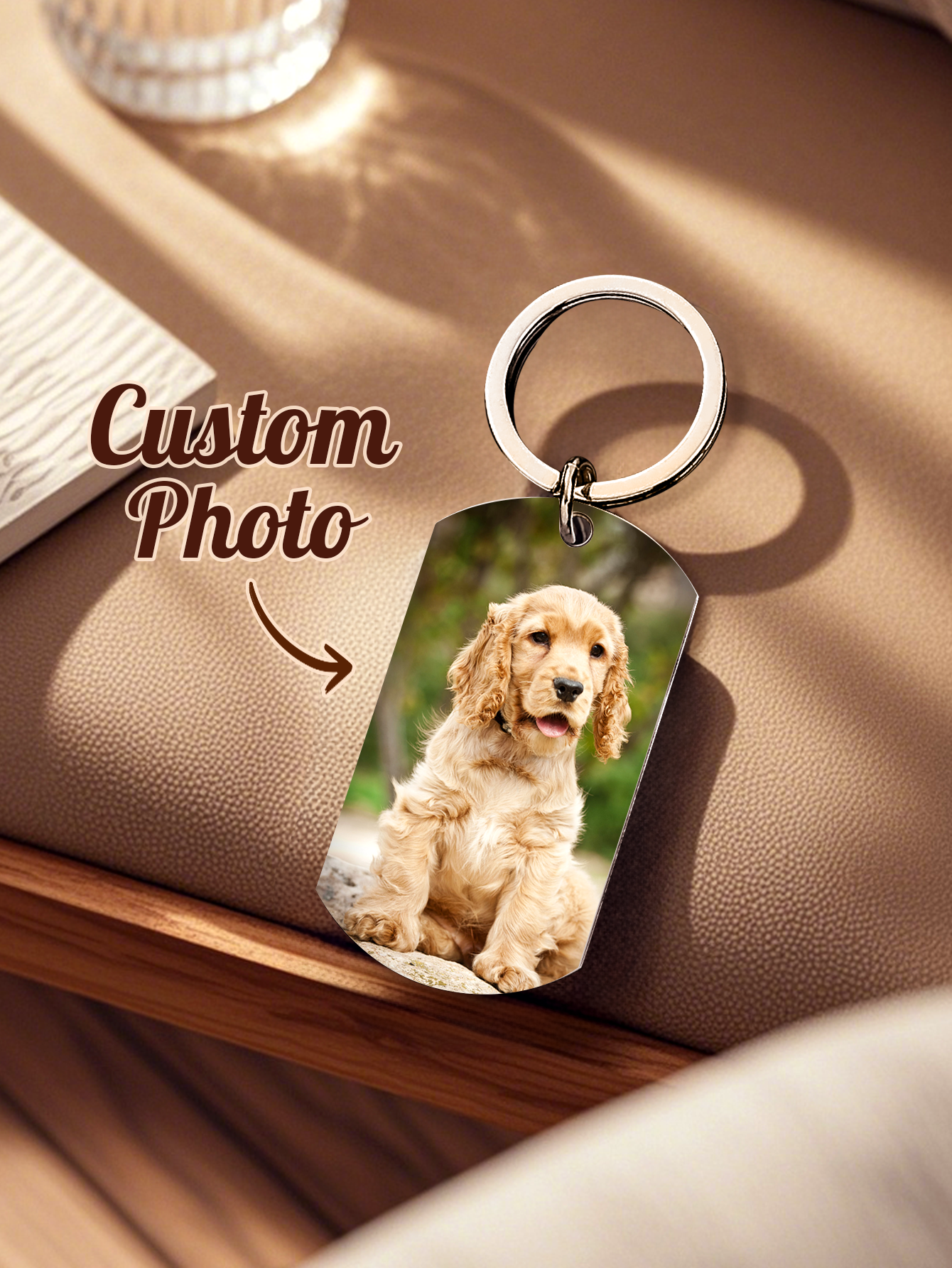 Personalized Pet Photo Keychai - Pet Portrait Custom 评论和价格