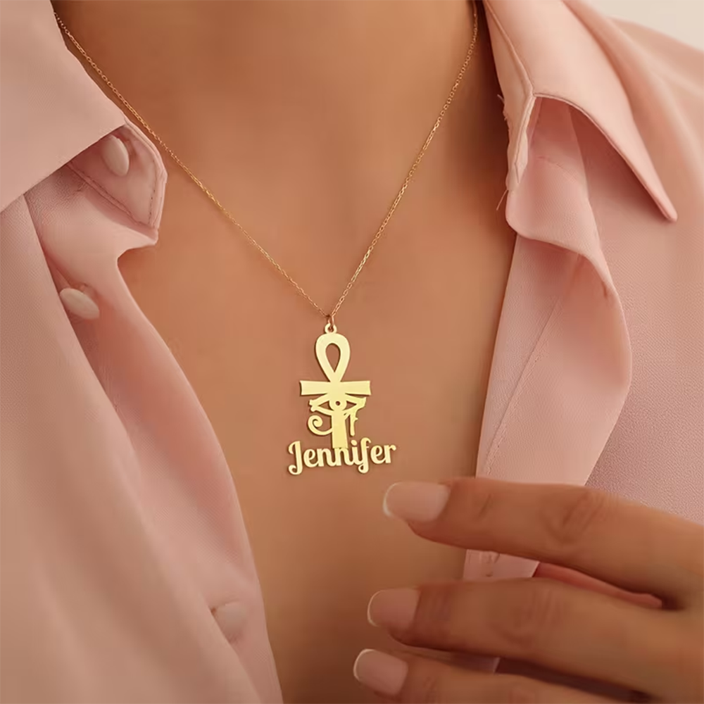 Custom Name Necklace Egyptian  - Name Necklace Custom 评论和价格