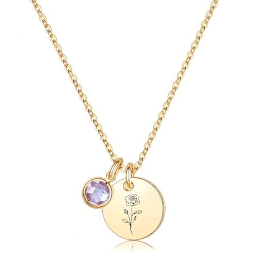 Birth Flower Necklaces for Wom - Birth Flower Necklace 评论和价格