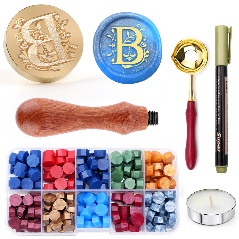 A-Z letter Wax Seal Stamp Kit  - Wax Seal Letter Kit 评论和价格
